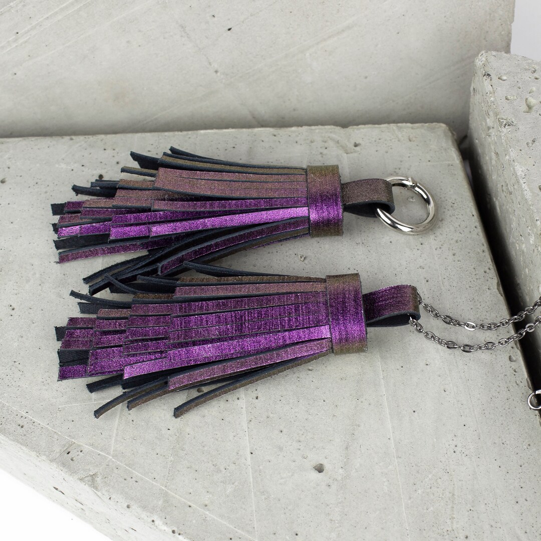 Llavero De Borla Boho Con Flor De Cuero - Accesorio Decorativo Para Llaves, Bolsos O Mochilas (Estilo Vintage)