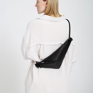 Handmade Recycled Leather Festival Bag | Unique Crossbody Purse | Upcycled Genuine Leather Bag | Adjustable Strap | Small Shoulder Bag