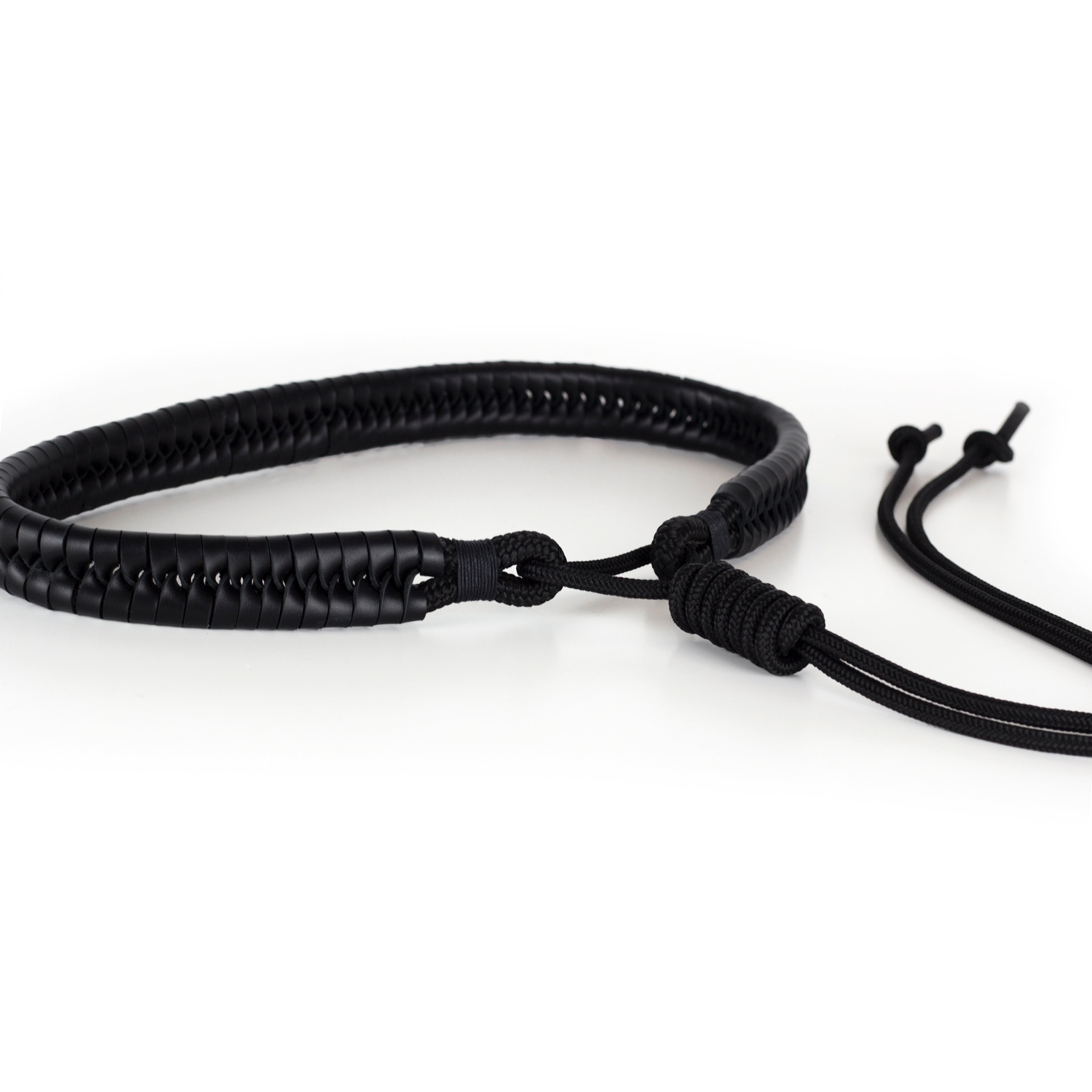 Leather Skinny Belt Adjustable Buckle Large-X-Large Rope Style 4 ways to tie the trending leather rope belt ?#ropebelt  main image 3