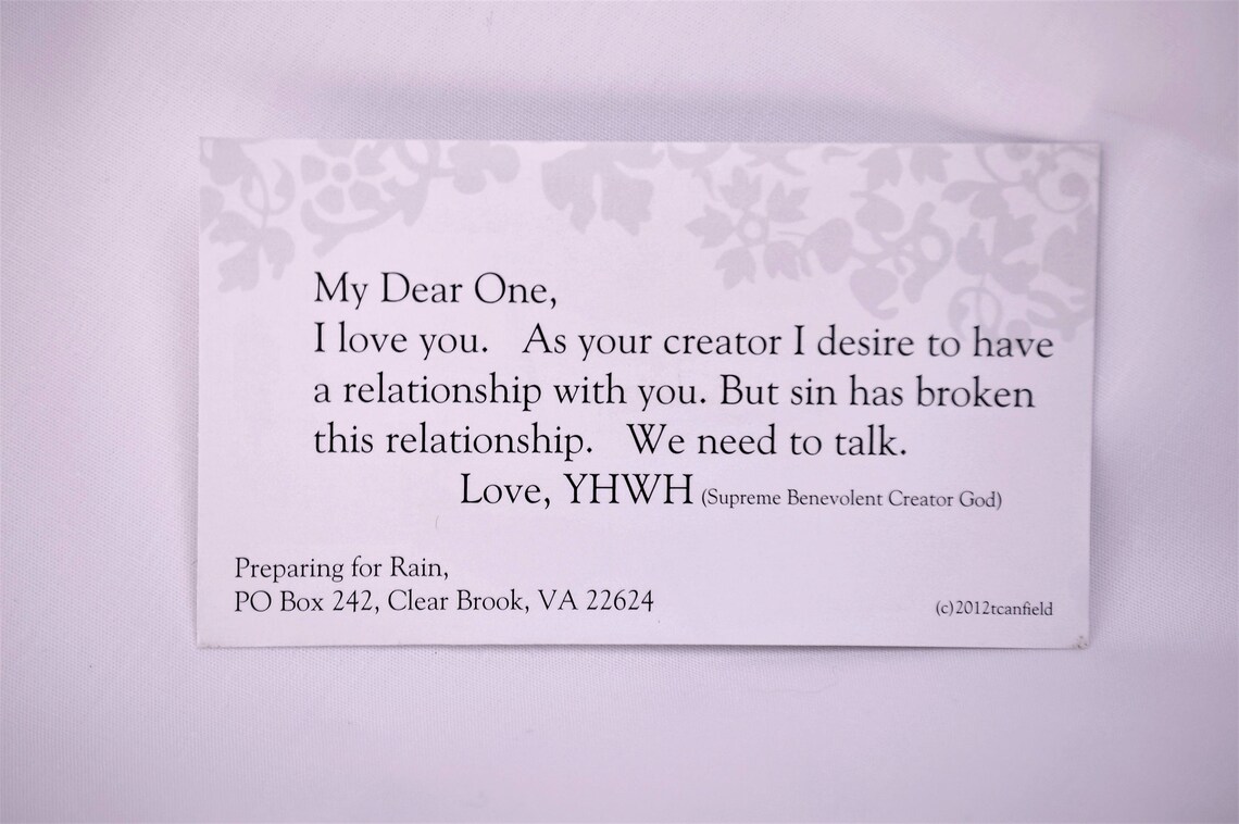 Compact Christian Gospel Tract Business Card size Etsy