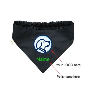 Customized Logo Bandana, dog Bandana with Logo, cat Bandana with Logo, pet personalized Logo, custom bandana