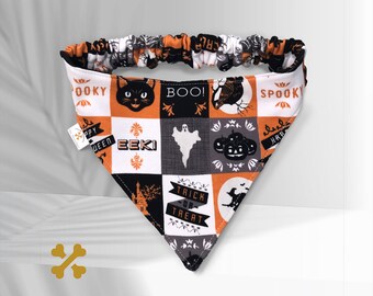 Personalisiertes Hundehalstuch mit Gummiband, Hundeschal, Haustier-Halstuch, individuelles Haustier-Bandana, bestickte Hundeschals