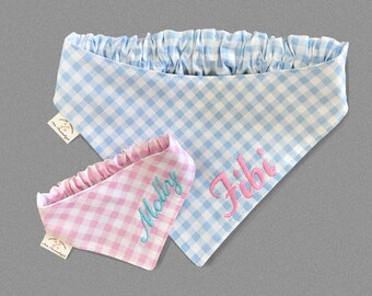 Custom personalized dog bandana, cat bandana, Pet embroidered scarf, high quality dog cat gift, puppy kerchief
