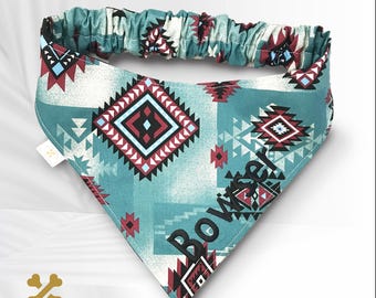 Personalized Pet Bandana with Scrunchie - Custom Dog and Cat Scarf