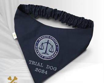 Personalized Logo Dog Bandana – Custom Embroidered Cotton Pet Scarf