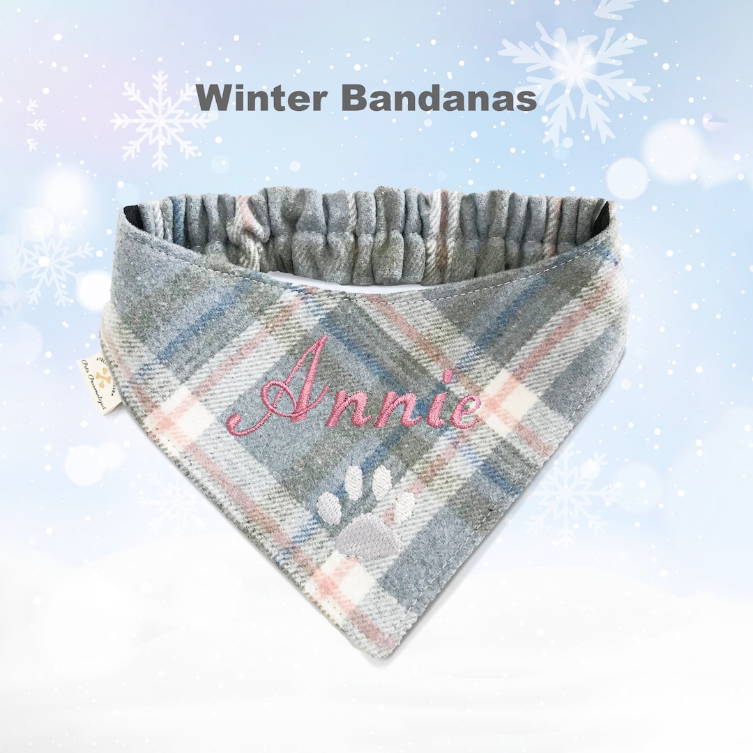 Fashion Dog Personalized Dog and Cat Bandanas, Customized Puppy Gift