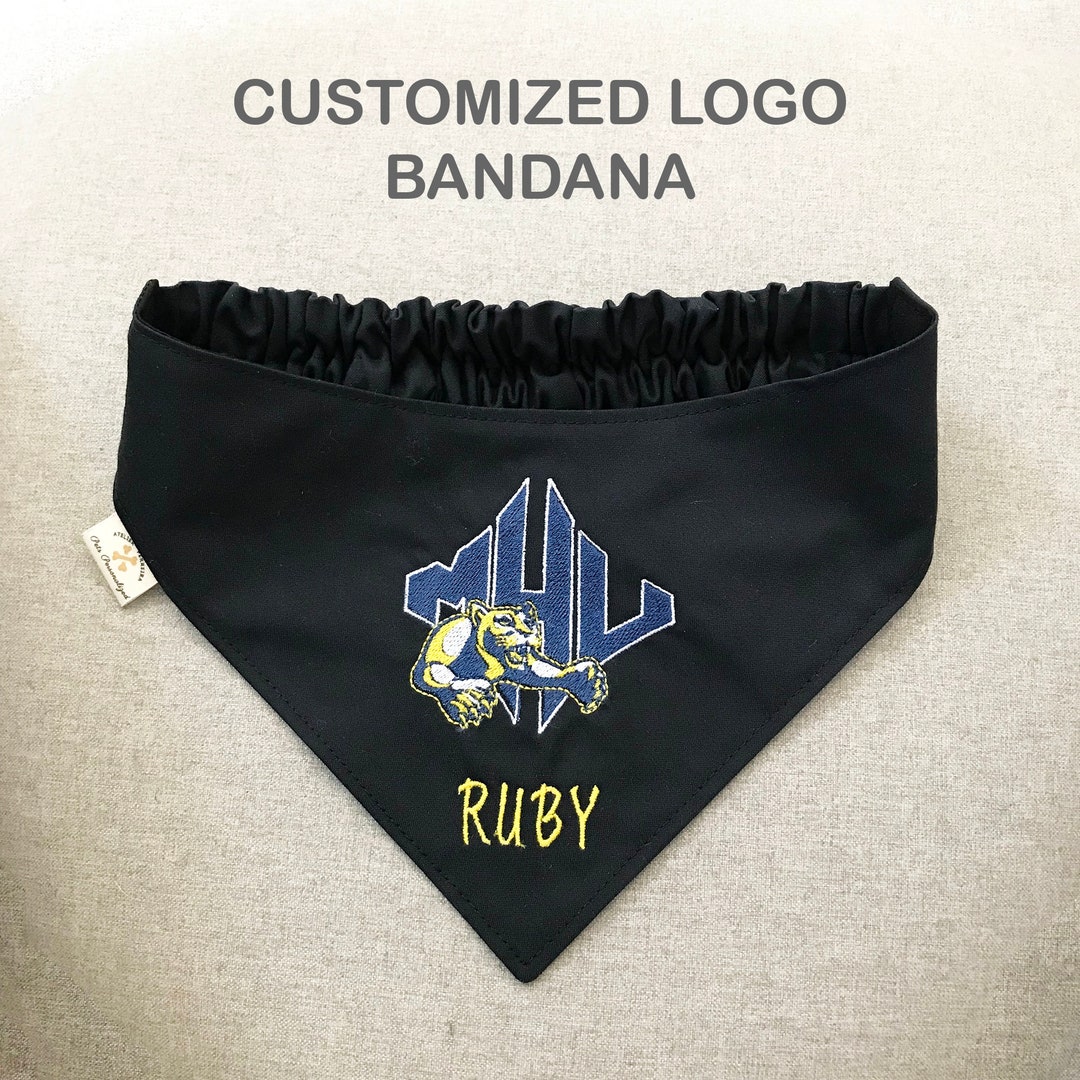 Bandana With Customized Logo Dog Bandana With Logo Cat Etsy