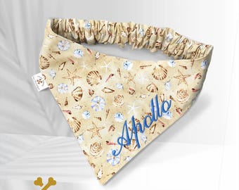 Personalized Dog Bandana, Embroidered Pet Scarf, Custom Collar, Mother's Day Gift
