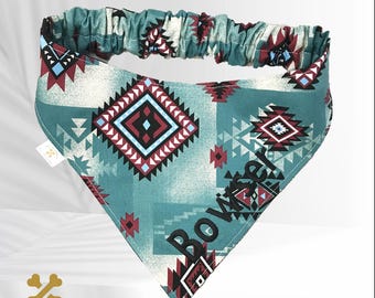 Personalized Pet Bandana with Scrunchie - Custom Dog and Cat Scarf