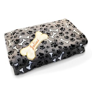 Custom Embroidered Pet Blanket – Super Soft, High-Quality Dog and Cat Throw – Personalized Puppy Blanket, Pet gift - Dog Blanket