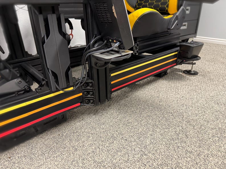 Sim Rig Cable Management Box 3D Printed T-molding V2 (295mm): 40 Series Aluminum Sim Rig Cable ...