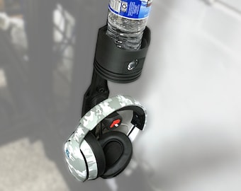 PopsRacer 8020 Sim Racing Piston Connecting Rod Cup & Headphone holder