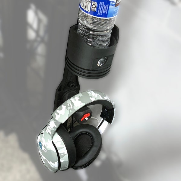 PopsRacer 8020 Sim Racing Piston Connecting Rod Cup & Headphone holder