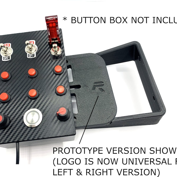 PopsRacer Universal button box VESA mount for Fanatec CSL DD, Dd Pro, and Podium DD1 or DD2 mount