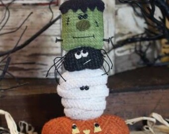 Motif Penny effrayant d'art populaire d'Halloween par Cottonwood Creations