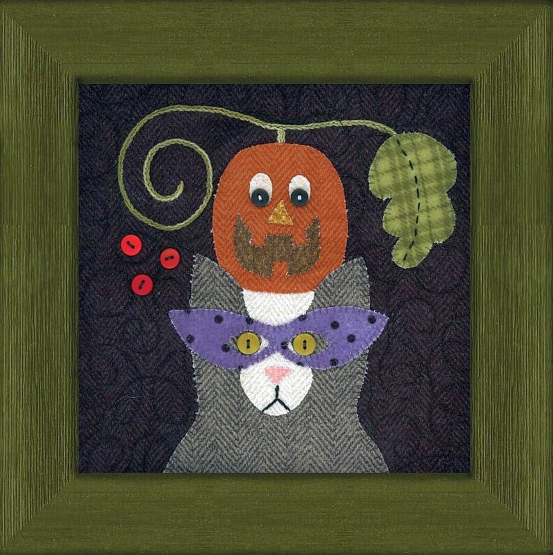 Tuxedos Tales - October - Folk Art Penny Rugs by All Through the Night ...