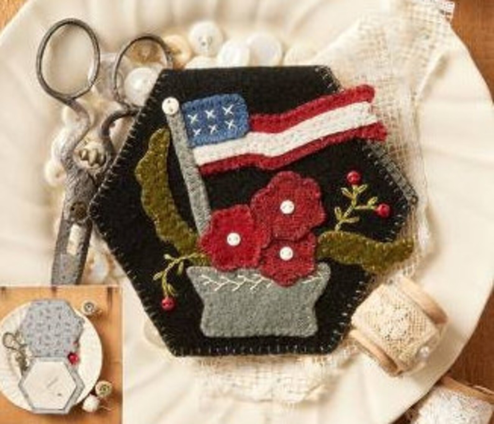 Patriotic Needle Keep Folk Art Penny Pattern by Buttermilk Basin - Etsy