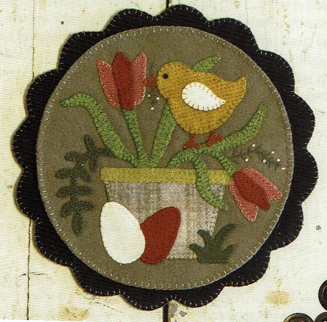 Welcome Home - April Center Circle Folk Art Penny Pattern by Buttermilk ...