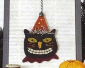 Halloween Party Cat Ornament Folk Art Penny Pattern by Buttermilk Basin
