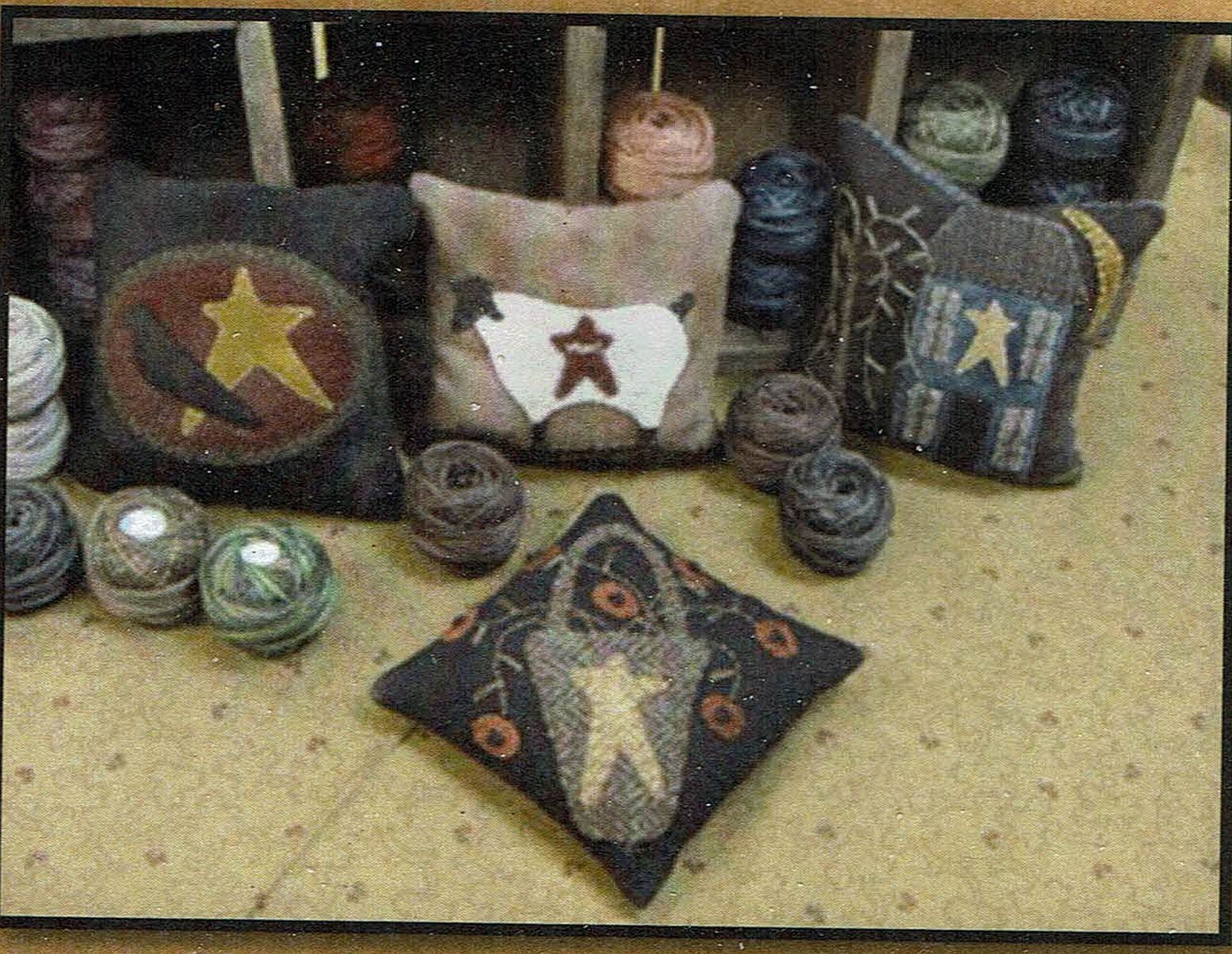 Primitive Wool Pincushions Folk Art Penny Pattern by Primitive ...