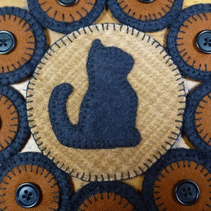 Kitty Penny Folk Art Penny Rugs by Just Pennies by Linda - Pattern