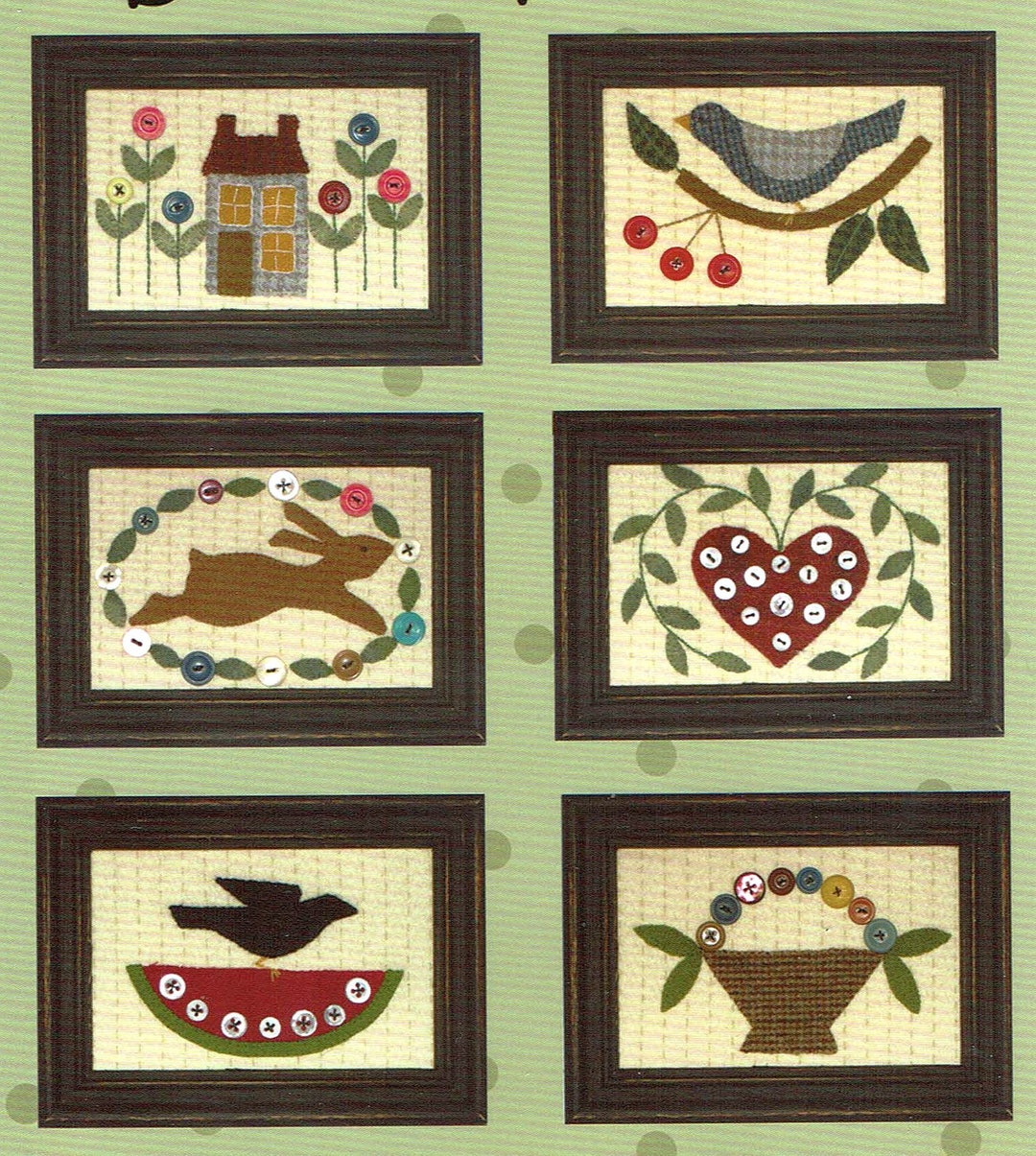 Itty Bitty Button Pictures Folk Art Penny Rug by All Through the Night ...