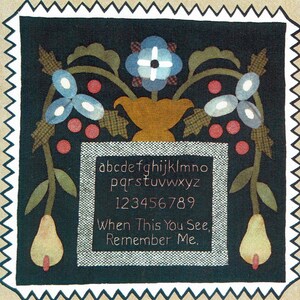 When This You See Folk Art Penny Rug by All Through the Night - Pattern