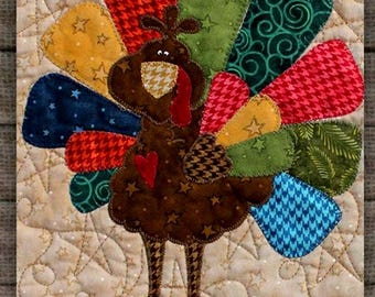 Turkey - Precut Folk Art Penny Rug Kit by Whole Country Caboodle