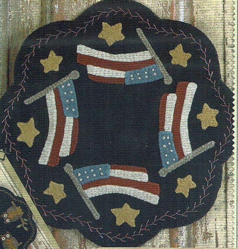 July Penny Mat Folk Art Penny Pattern by Buttermilk Basin - Etsy