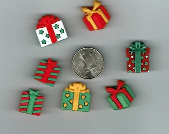 Weihnachtsfreude - von Buttons Galore & More 7 Knöpfe pro Packung