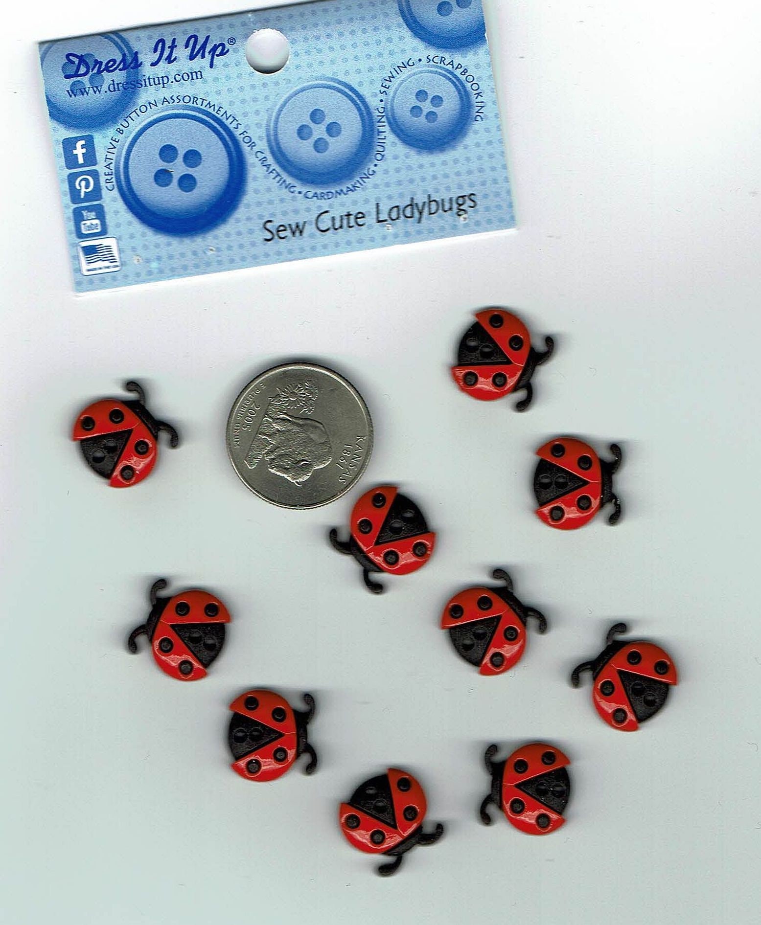 Ladybug Buttons 10 per package Etsy