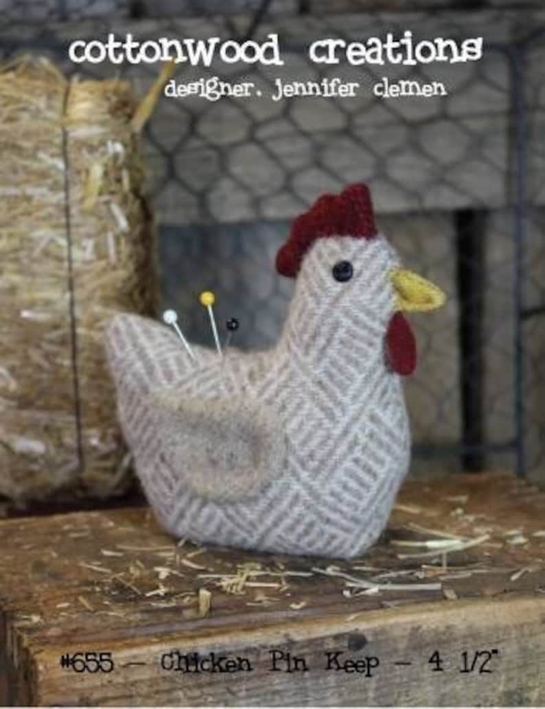 Spring Chicken Pinkeep Pattern Chicken Pinkeep Folk Art Penny Pattern by Cottonwood Creations - Etsy