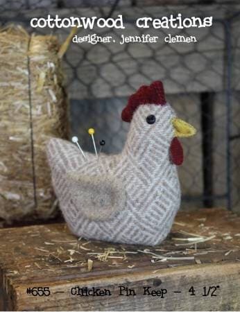 Spring Chicken Pinkeep Pattern Chicken Pinkeep Folk Art Penny Pattern by Cottonwood Creations - Etsy