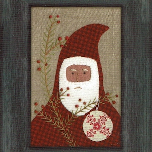 Ole St Nick Folk Art Penny Rug by All Through the Night - Pattern