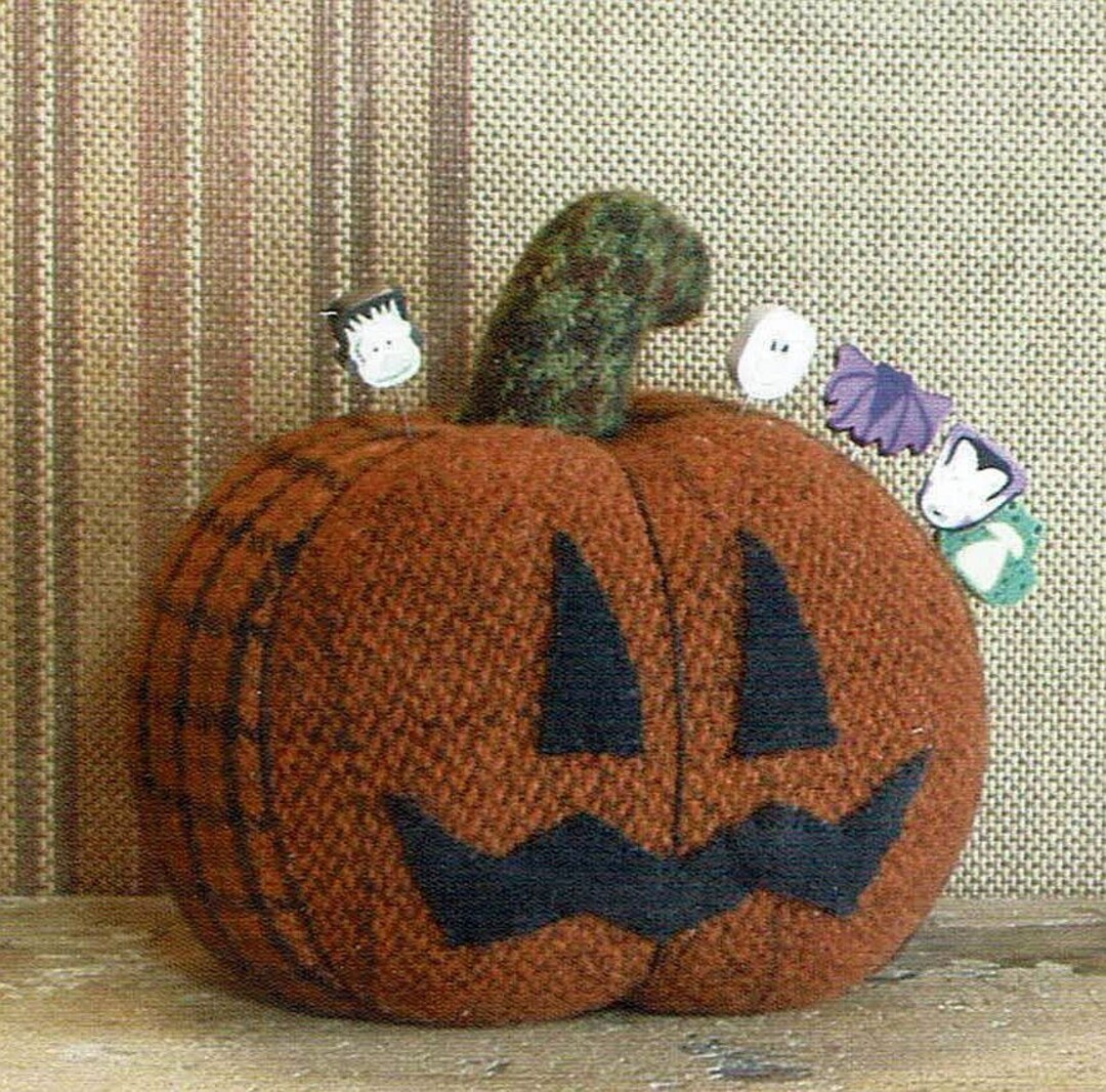 Pumpkin Pinkeep Folk Art Penny Pattern by Cottonwood Creations Etsy