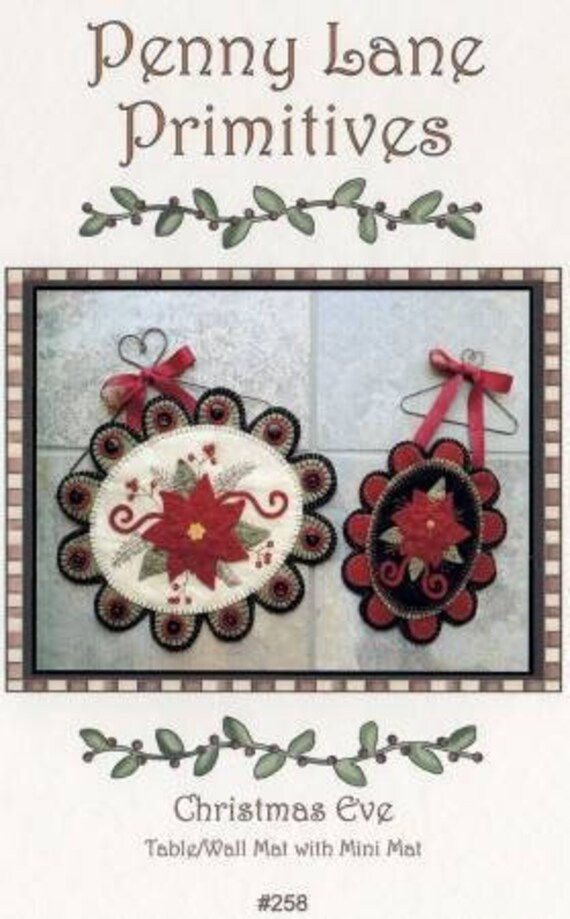 Christmas Eve Mat Folk Art Penny Pattern von Penny Lane Primitives - Etsy.de