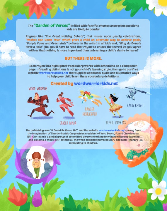 Childrens Book Garden Of Verses With Fun Stories Etsy