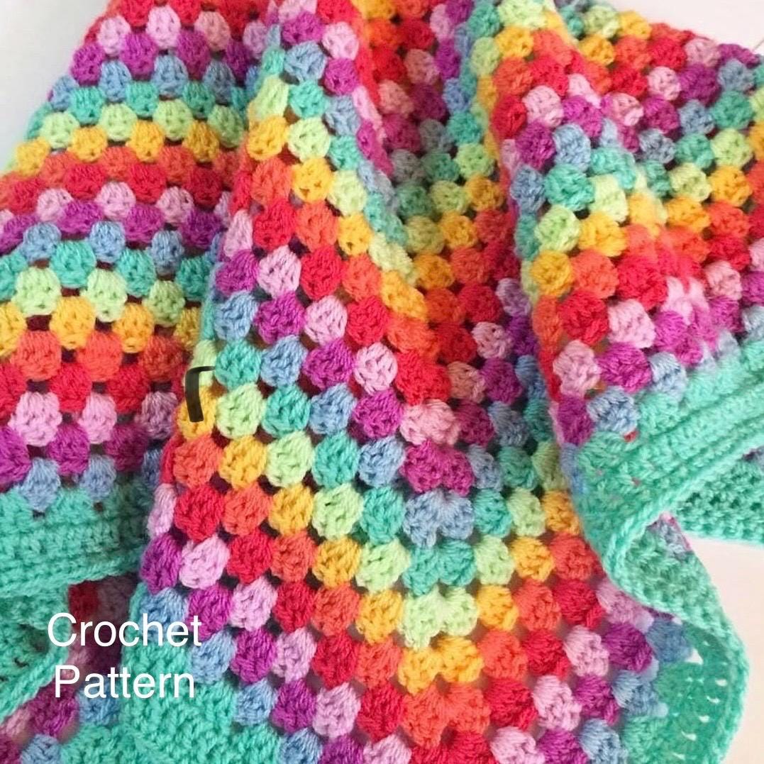 40 Rainbow Blanket Crochet Patterns to Brighten Baby Rooms, Throws, and Gift Giving 40 Happy Rainbow Granny Square Blanket Crochet