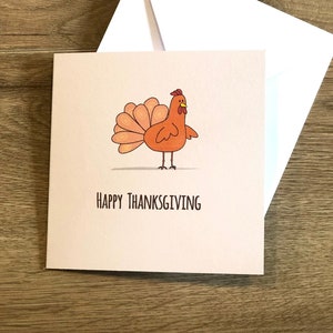 Turkey Happy Thanksgiving card printed on recycled card