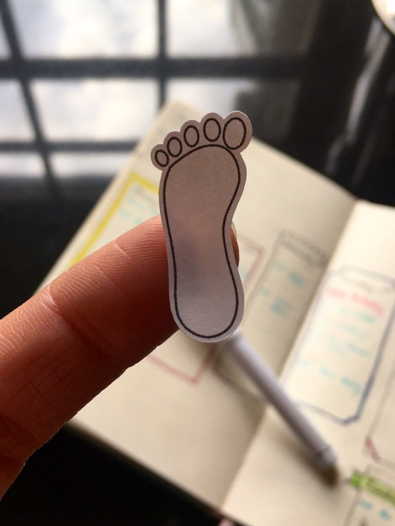 Footprint Activity Tracker Stickers. Step Tracker for Bullet Etsy UK