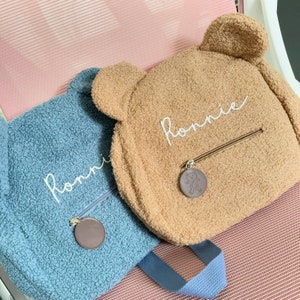 Personalised teddy bear mini backpacks