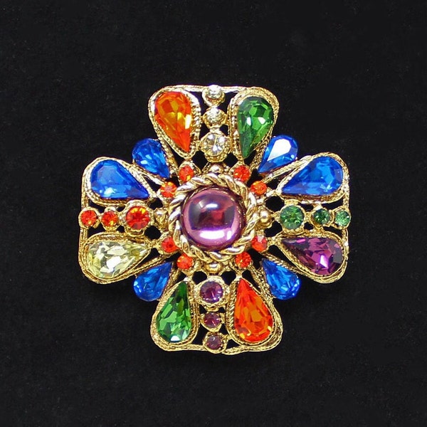 Maltese Cross Brooch - Etsy