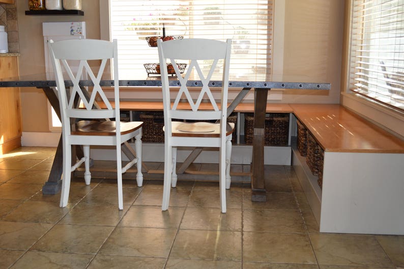 Custom Banquet Seating with BuiltIn Storage for Baskets Etsy