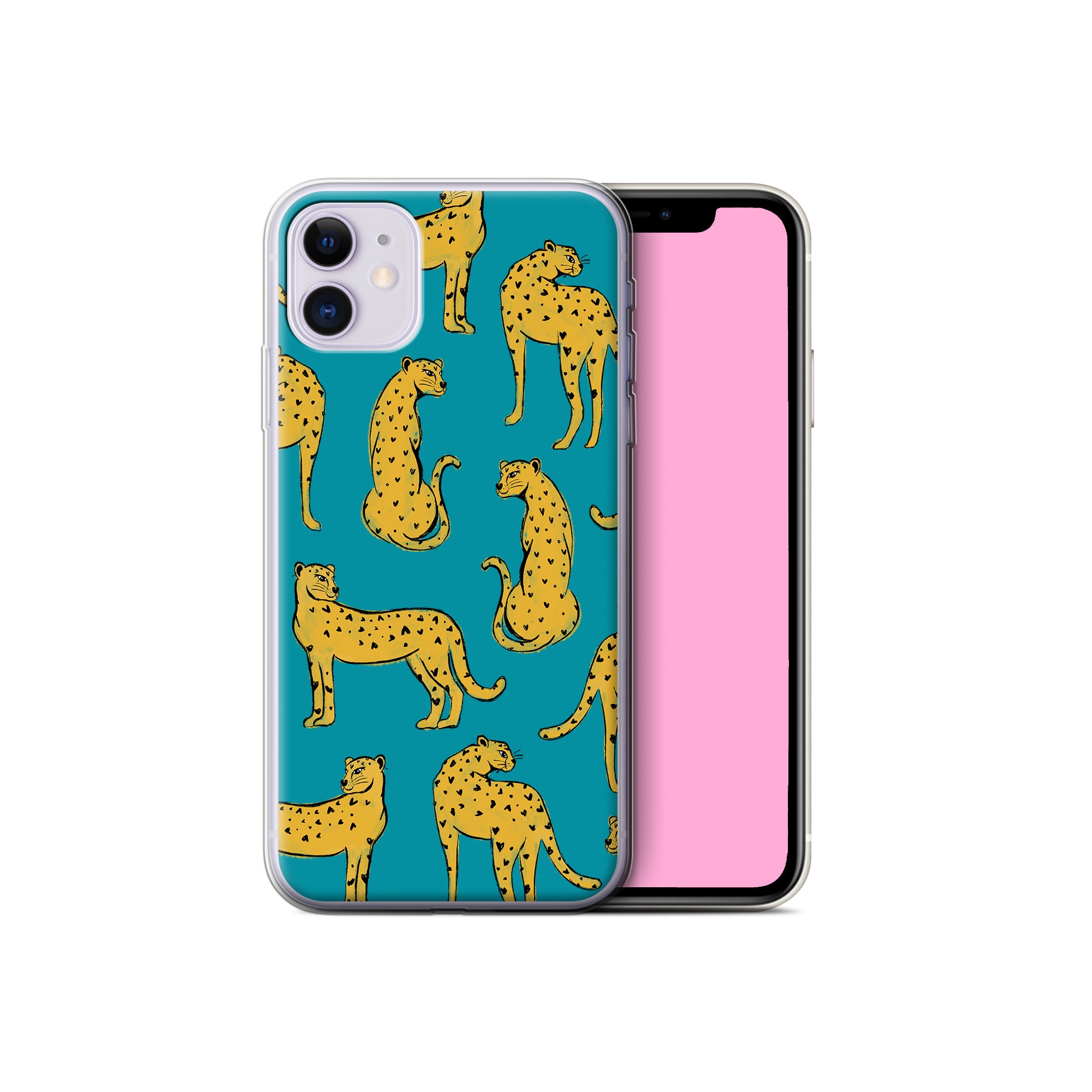 Leopard Palm Tree Phone Case Animal Cheetah Tropical Print iPhone 12 Google Pixel 5 Case Huawei P20 Pro Samsung A21S iPhone 11 Pro Max