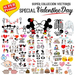 Collection Spécial Saint Valentin - Super Pack Formats AI et CDR, Dia de San Valentin Saint Valentin, Bundles couple amoureux, téléchargement numérique
