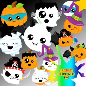 15 images Halloween png clipart vector