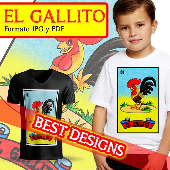 Download Free El Gallito Loteria Mexicana Original Clasica Jpg Mejores Etsy PSD Mockup Template