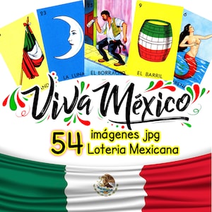 54 Separate Files -Loteria Mexicana original clasica jpg "MEJORES DISEÑOS"  lottery cards mexican colección mexican loteria digital download