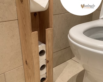 Handmade Wooden Toilet Roll Stand