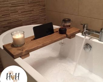 Bespoke Handmade Wooden Bath Caddy
